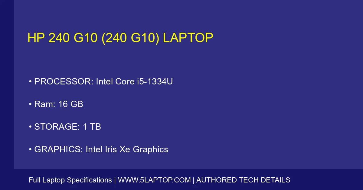 HP 240 G10 (240 G10) Laptop