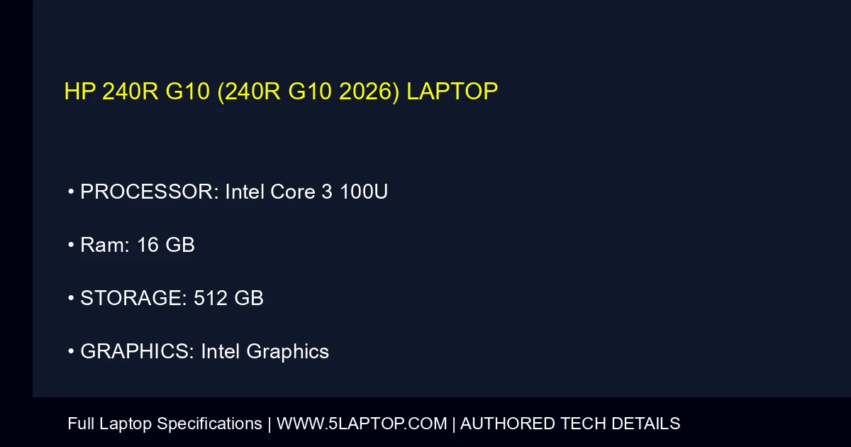 HP 240R G10 (240R G10 2026) Laptop