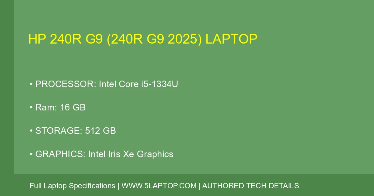 HP 240R G9 (240R G9 2025) Laptop