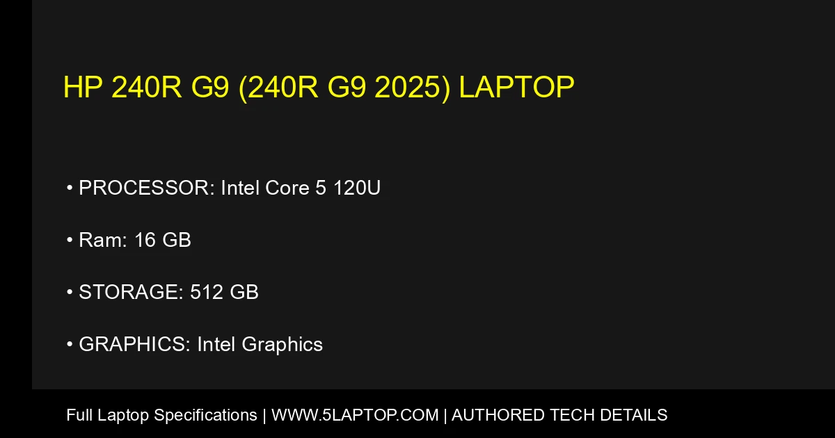 HP 240R G9 (240R G9 2025) Laptop