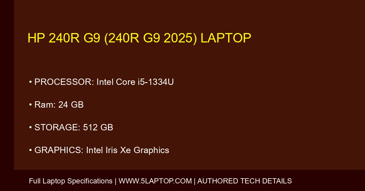 HP 240r G9 (240R G9 2025) Laptop