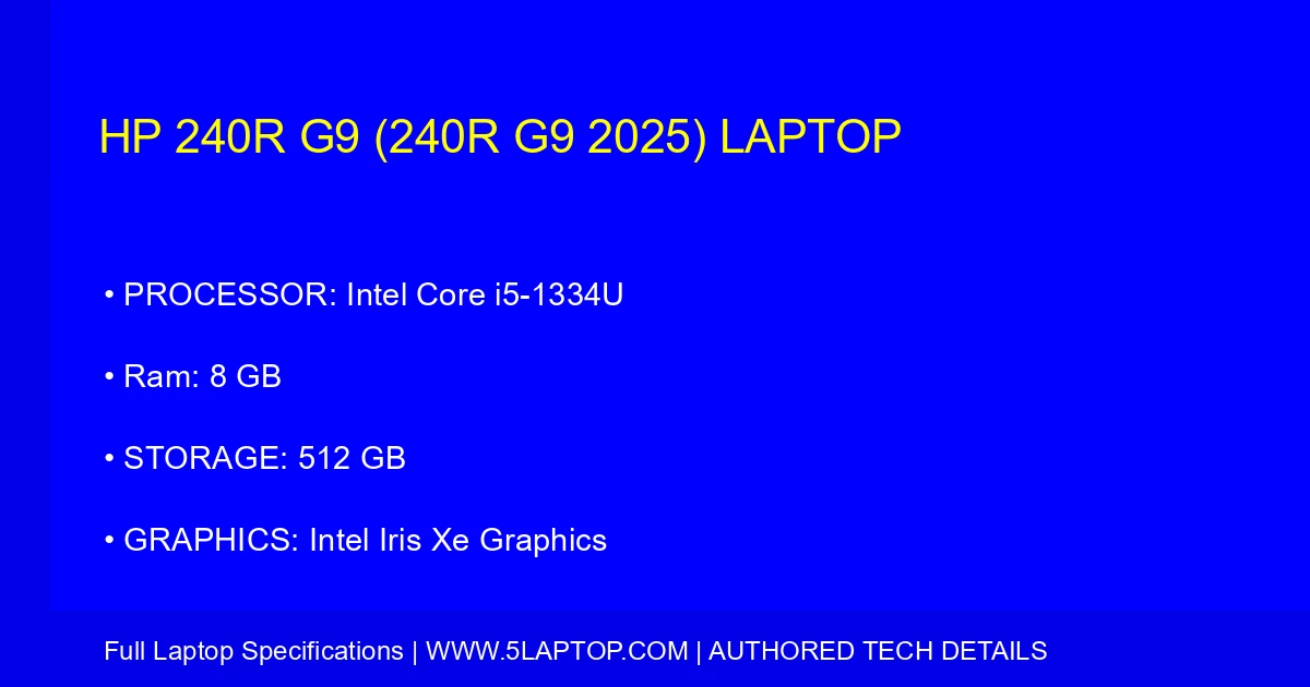 HP 240r G9 (240R G9 2025) Laptop