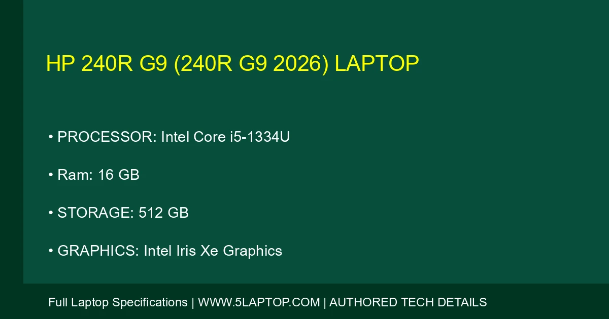 HP 240R G9 (240R G9 2026) Laptop