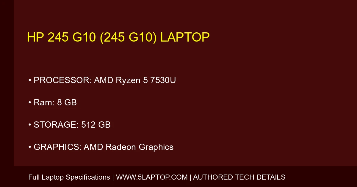 HP 245 G10 (245 G10) Laptop