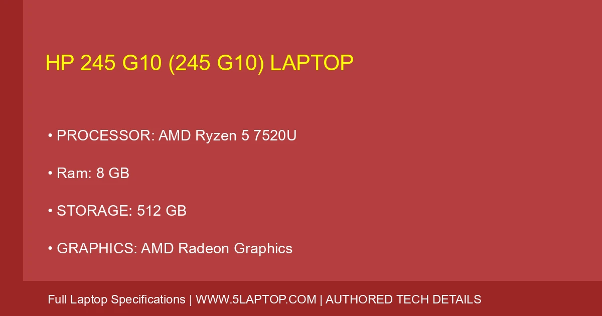 HP 245 G10 (245 G10) Laptop