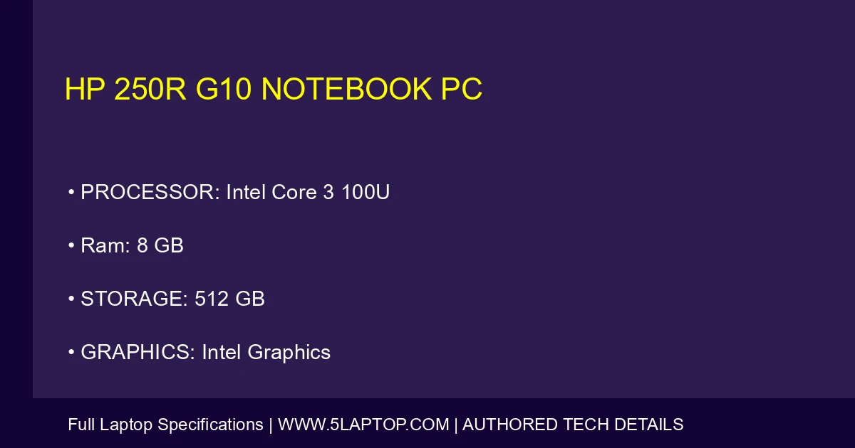 HP 250r G10 Notebook PC