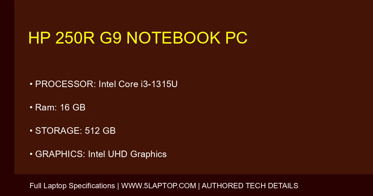 HP 250r G9 Notebook PC