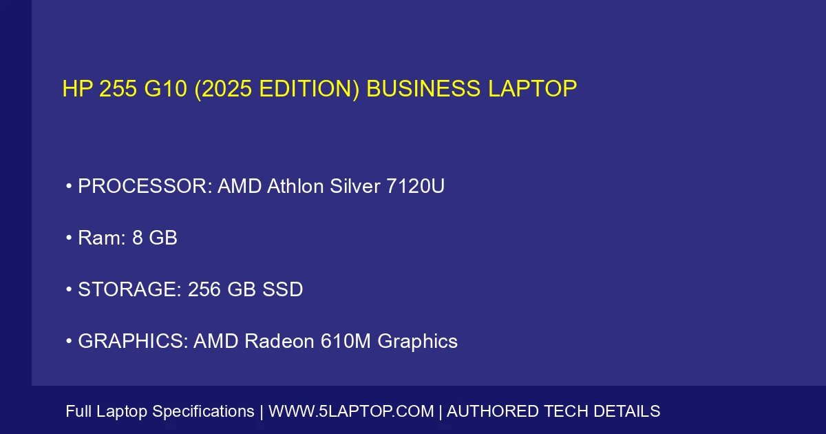 HP 255 G10 (2025 Edition) Business Laptop