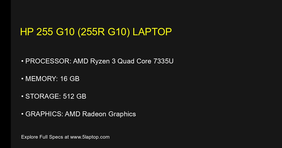 HP 255 G10 (255r G10) Laptop