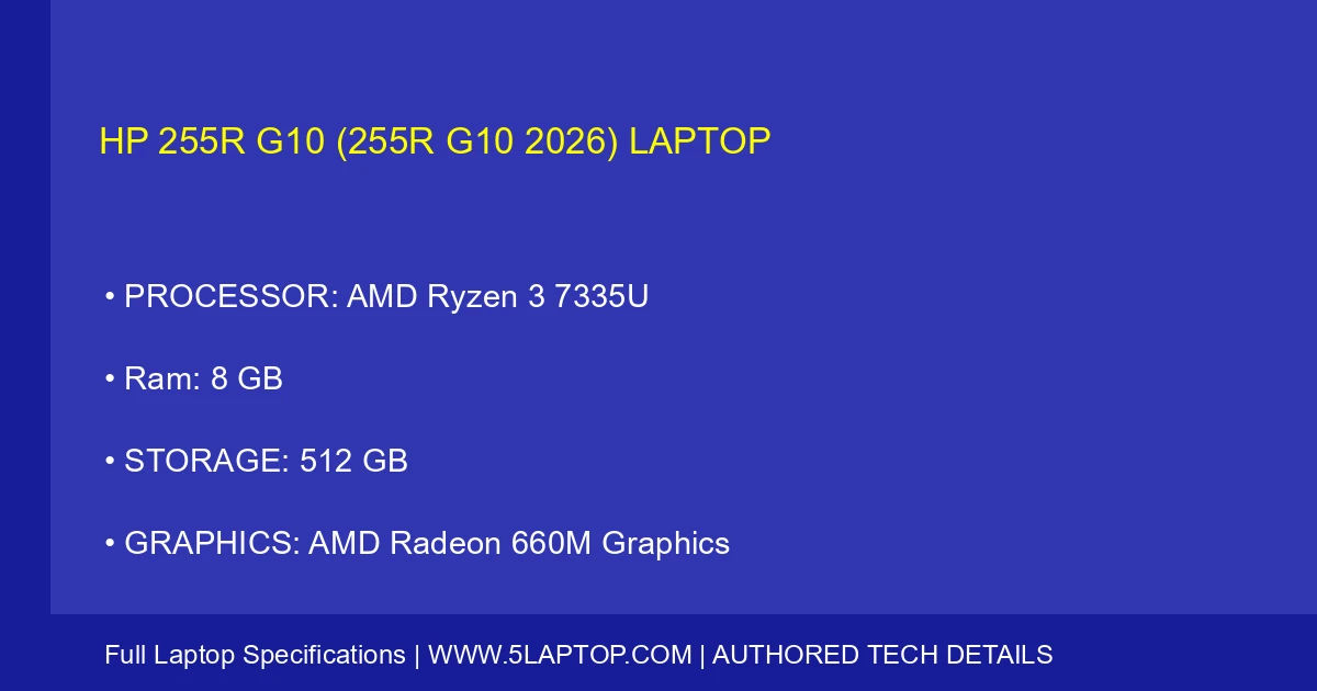 HP 255R G10 (255R G10 2026) Laptop