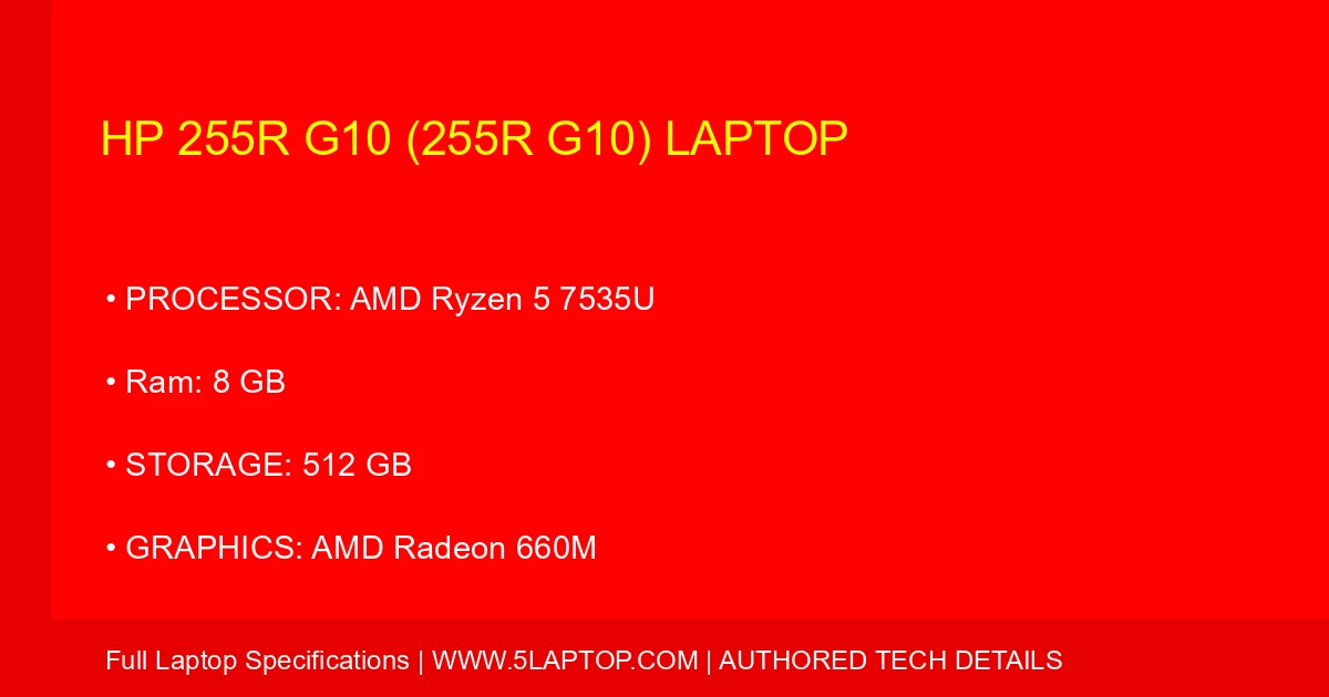 HP 255R G10 (255R G10) Laptop