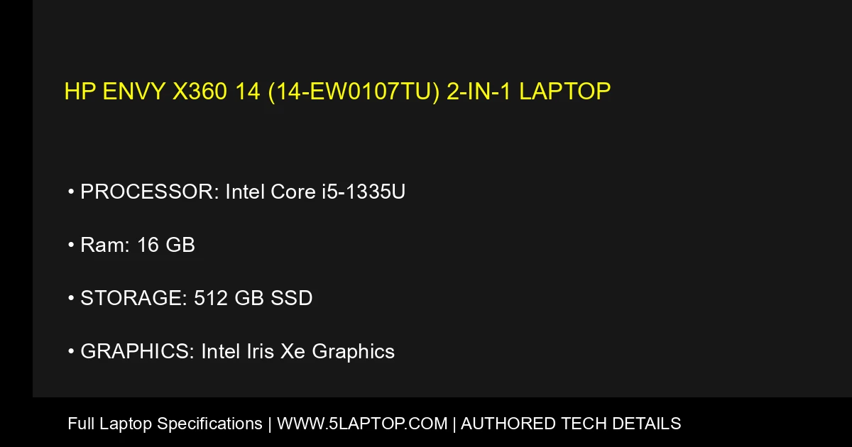 HP Envy x360 14 (14-ew0107tu) 2-in-1 Laptop