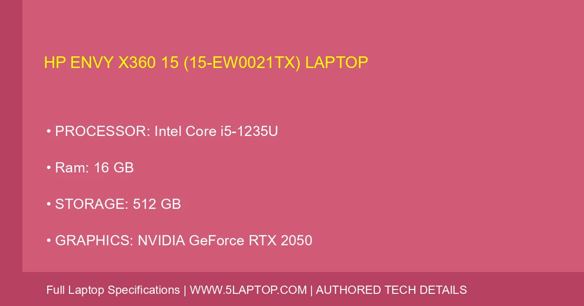 HP Envy x360 15 (15-ew0021tx) Laptop