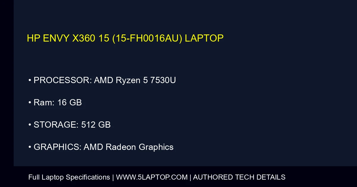 HP Envy x360 15 (15-fh0016au) Laptop