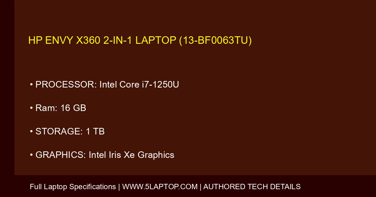 HP Envy x360 2-in-1 Laptop (13-bf0063tu)