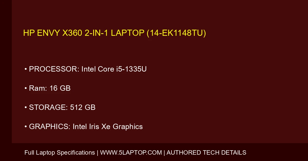 HP Envy x360 2-in-1 Laptop (14-ek1148tu)