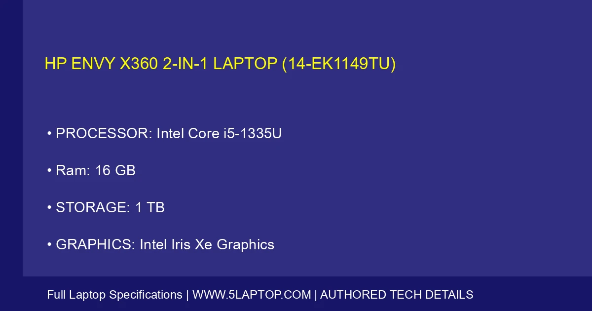 HP Envy x360 2-in-1 Laptop (14-ek1149tu)