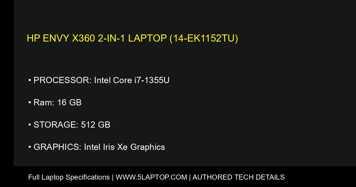 HP Envy x360 2-in-1 Laptop (14-ek1152tu)