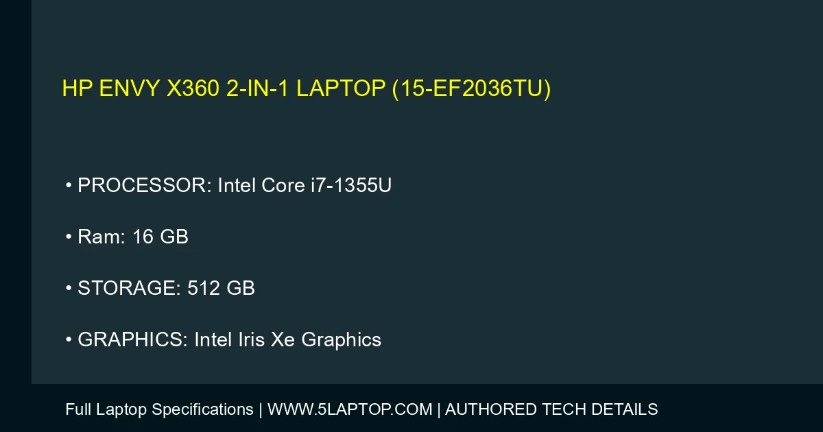 HP Envy x360 2-in-1 Laptop (15-ef2036tu)