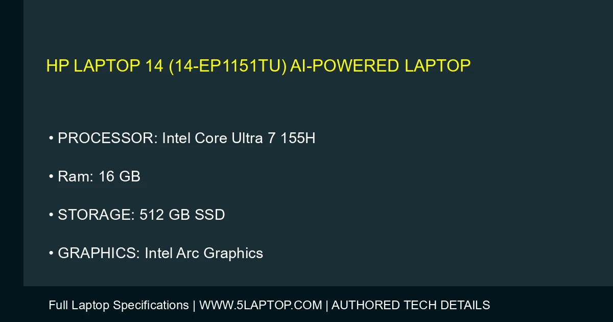 HP Laptop 14 (14-ep1151tu) AI-Powered Laptop