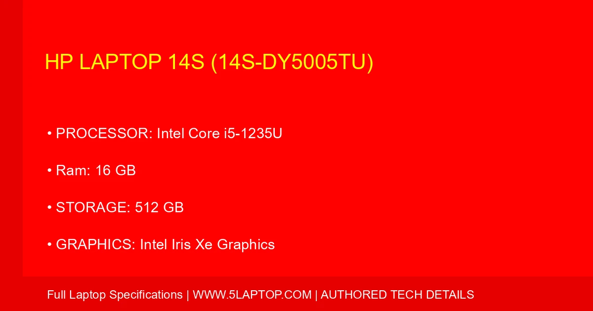 HP Laptop 14s (14s-dy5005tu)