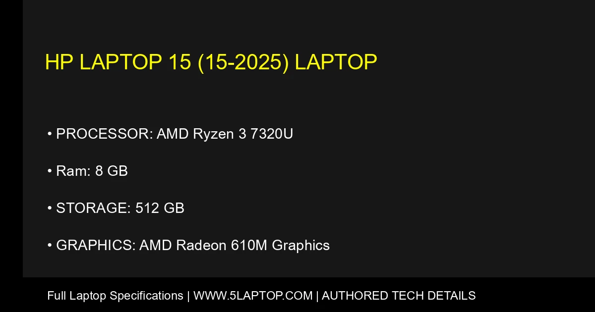HP Laptop 15 (15-2025) Laptop