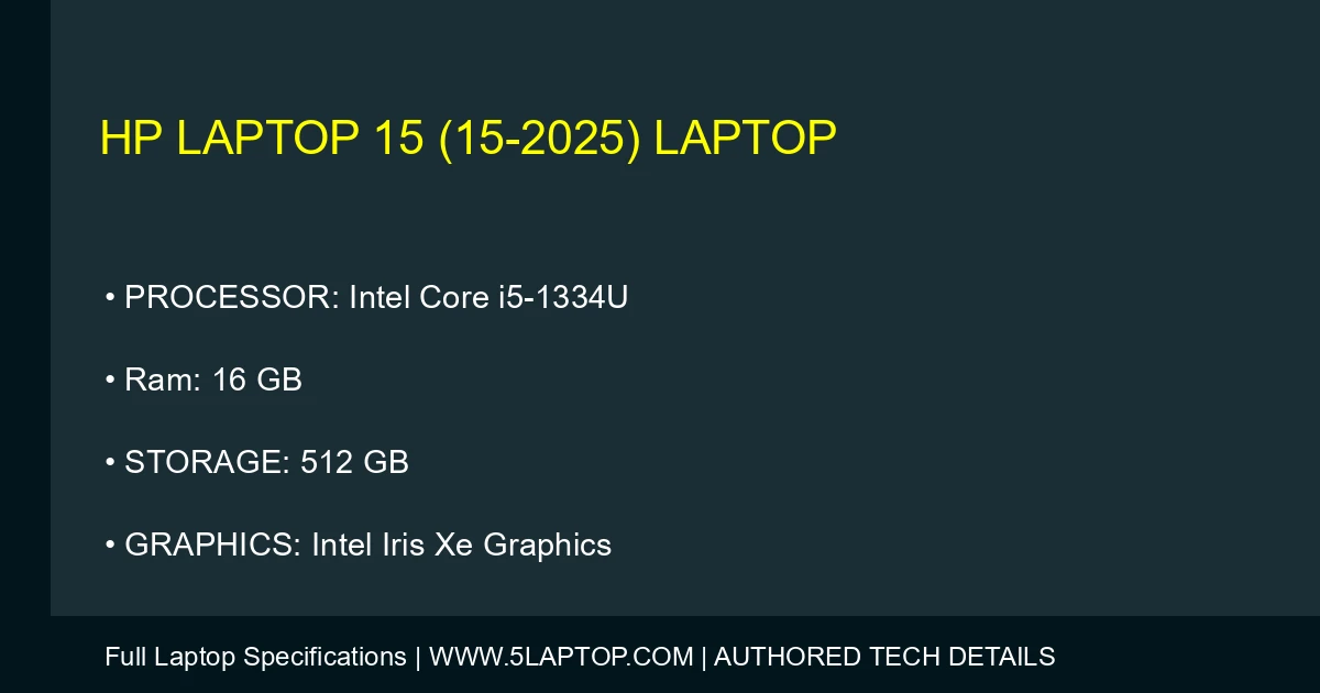 HP Laptop 15 (15-2025) Laptop