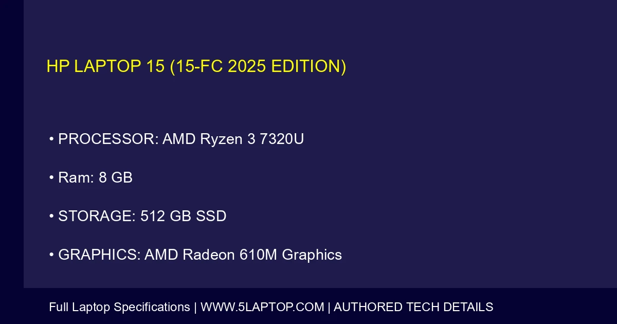 HP Laptop 15 (15-fc 2025 Edition)