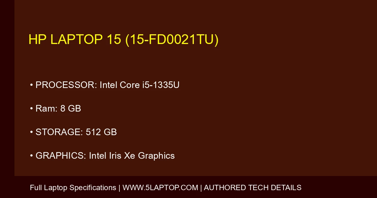 HP Laptop 15 (15-fd0021tu)