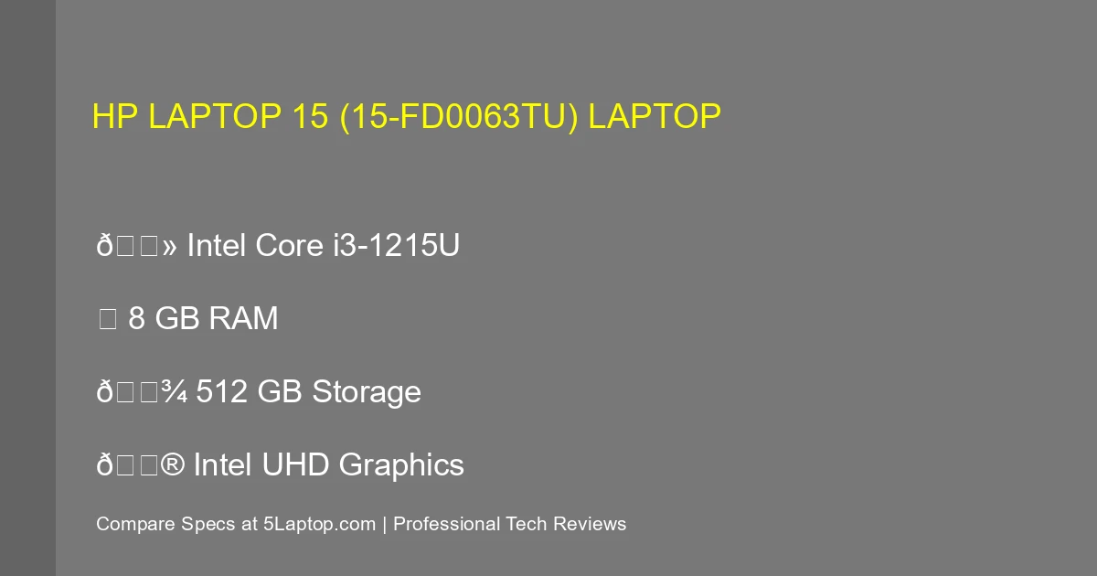 HP Laptop 15 (15-fd0063tu) Laptop