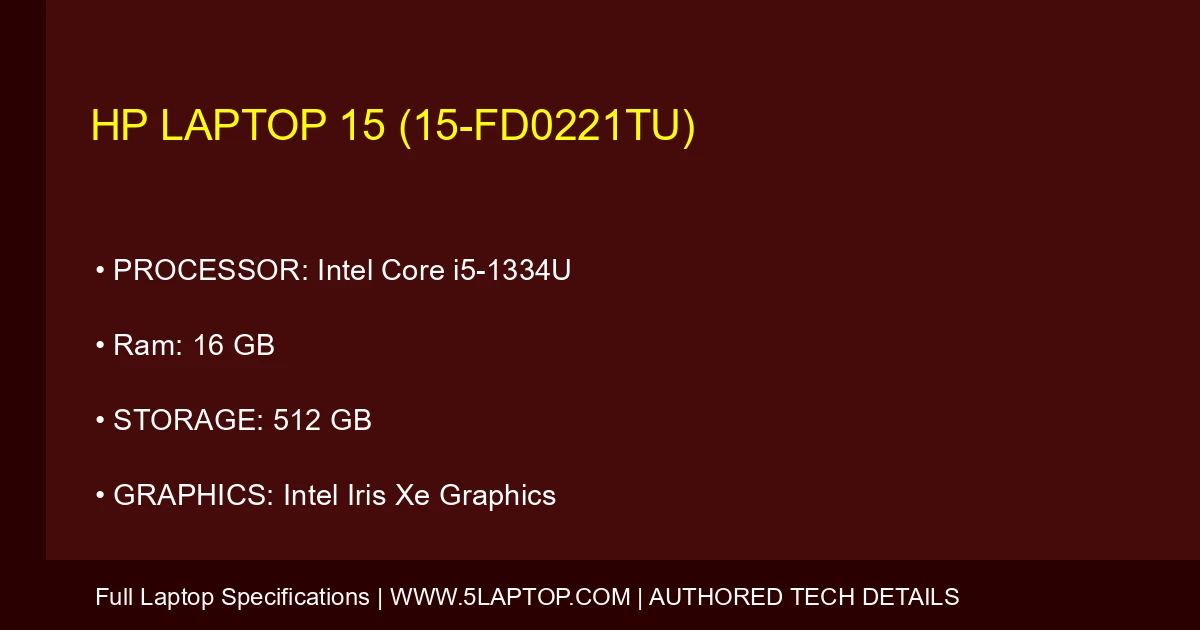 HP Laptop 15 (15-fd0221tu)
