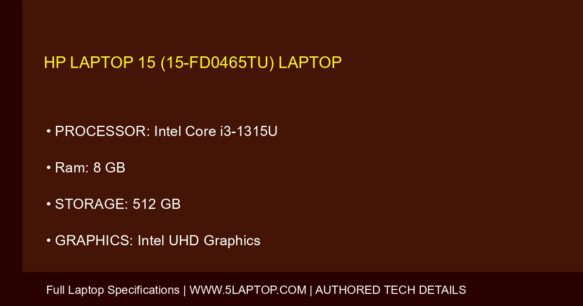 HP Laptop 15 (15-fd0465tu) Laptop