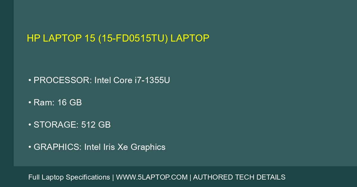 HP Laptop 15 (15-fd0515tu) Laptop