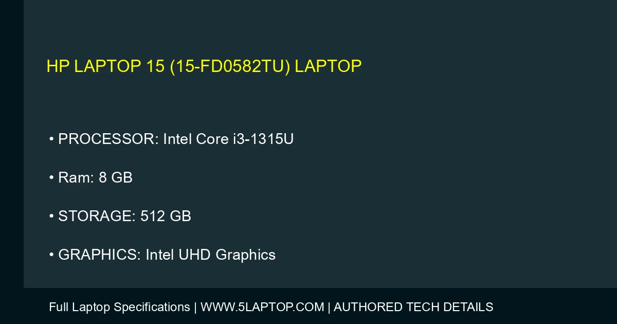 HP Laptop 15 (15-fd0582tu) Laptop
