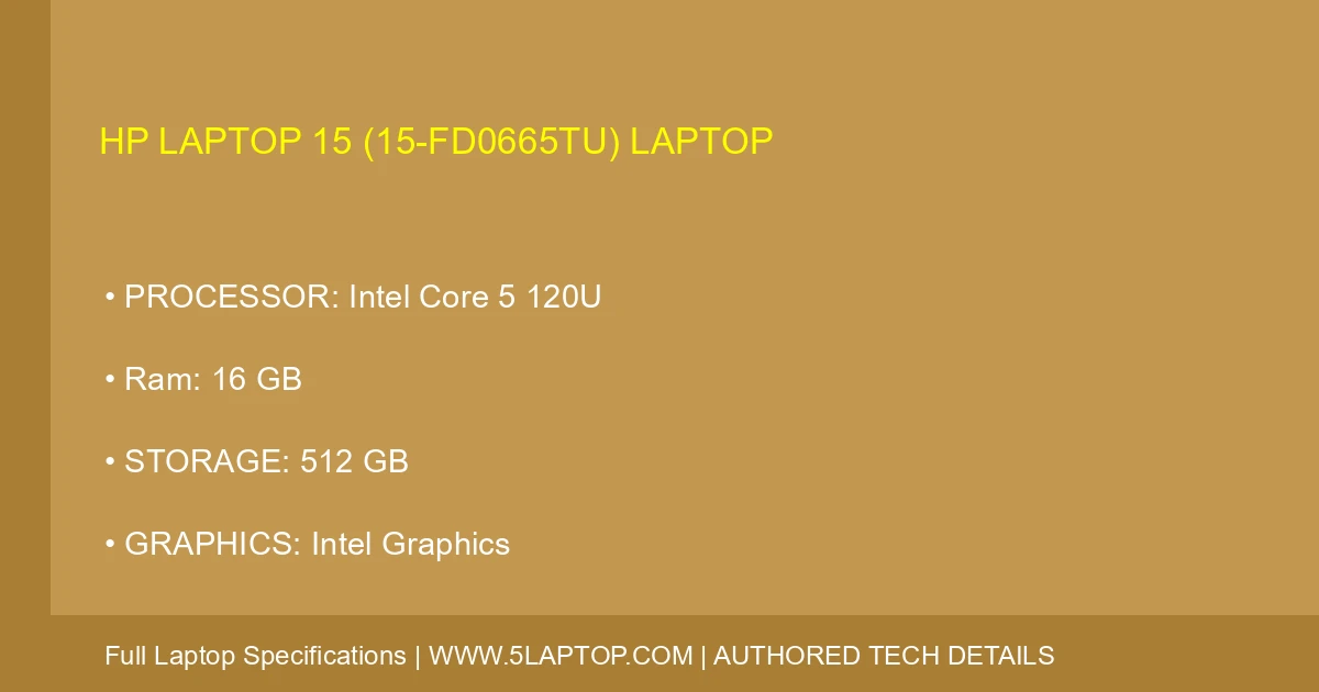HP Laptop 15 (15-fd0665tu) Laptop