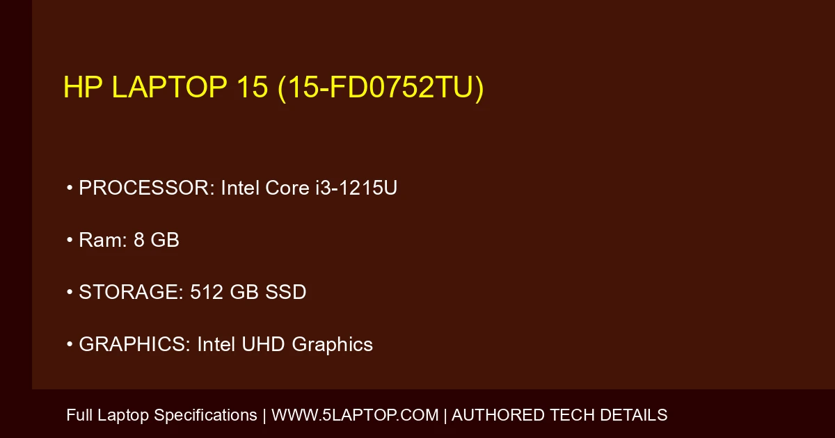 HP Laptop 15 (15-fd0752tu)