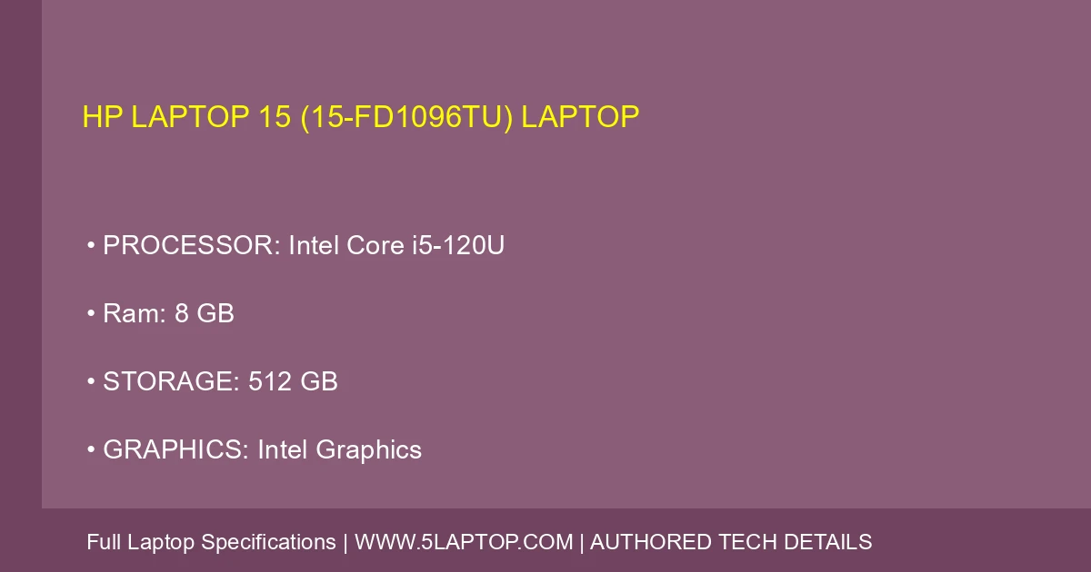 HP Laptop 15 (15-fd1096tu) Laptop