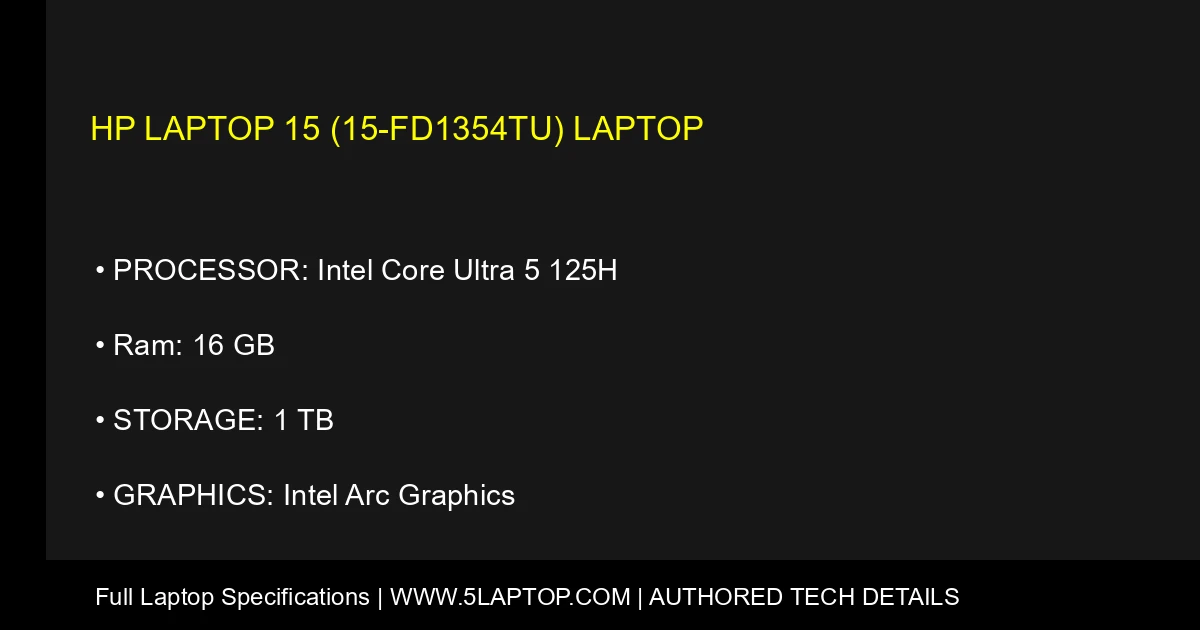 HP Laptop 15 (15-fd1354tu) Laptop