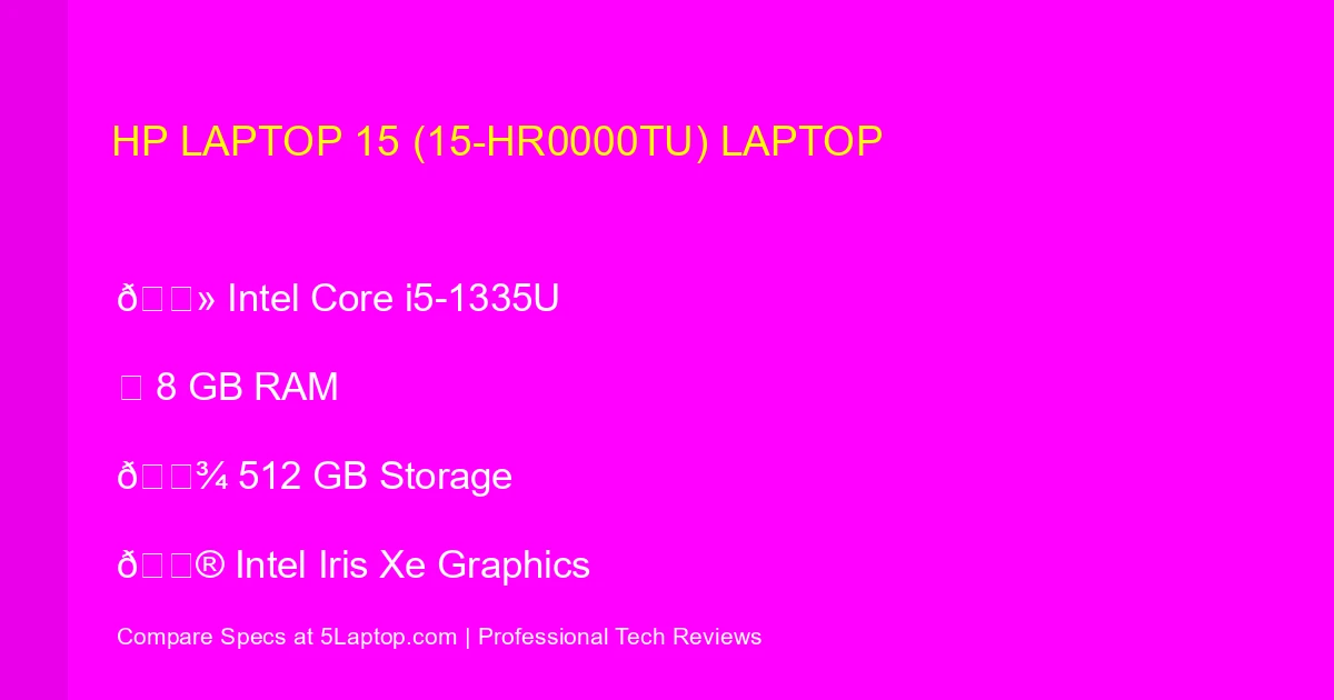HP Laptop 15 (15-hr0000tu) Laptop