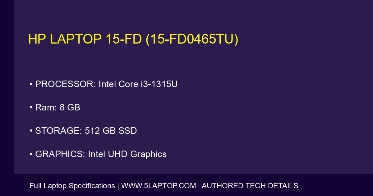 HP Laptop 15-fd (15-fd0465tu)