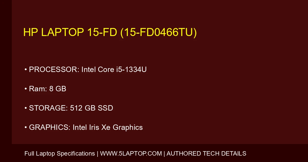 HP Laptop 15-fd (15-fd0466tu)