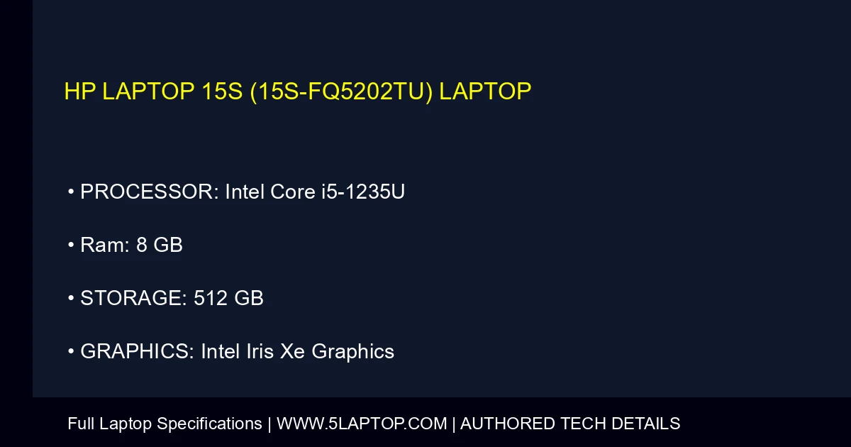 HP Laptop 15s (15s-fq5202tu) Laptop