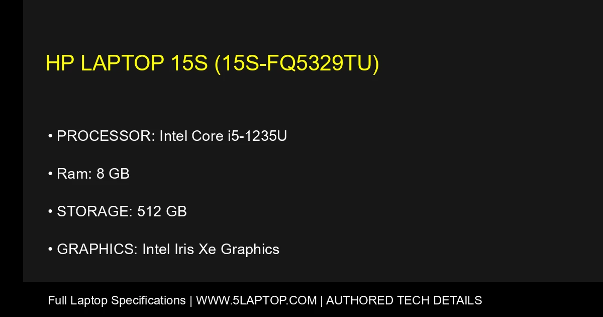 HP Laptop 15s (15s-fq5329tu)