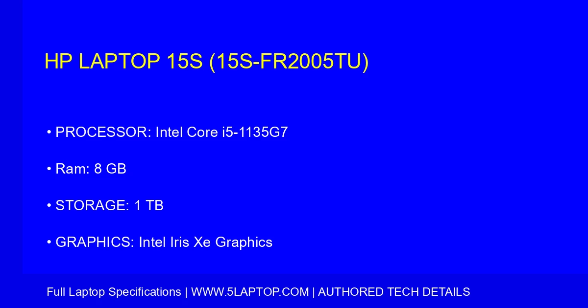 HP Laptop 15s (15s-fr2005tu)