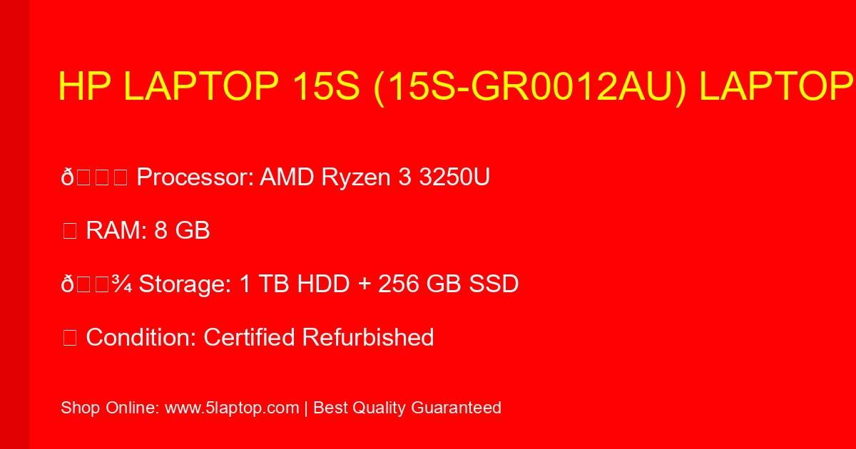 HP Laptop 15s (15s-gr0012au) Laptop