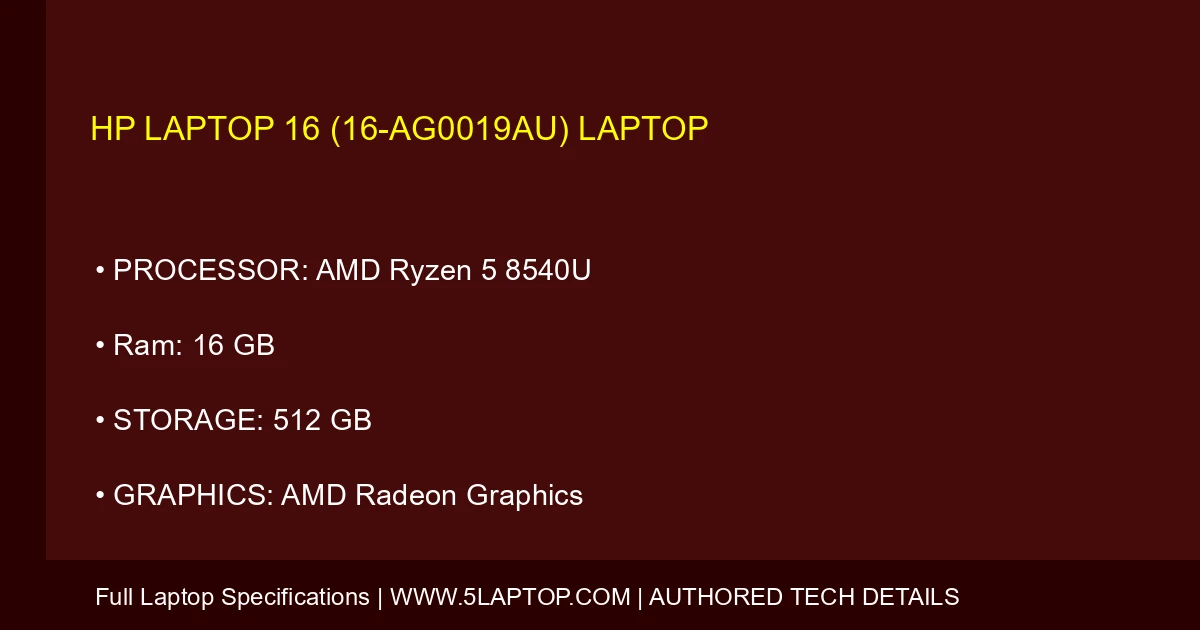 HP Laptop 16 (16-ag0019au) Laptop