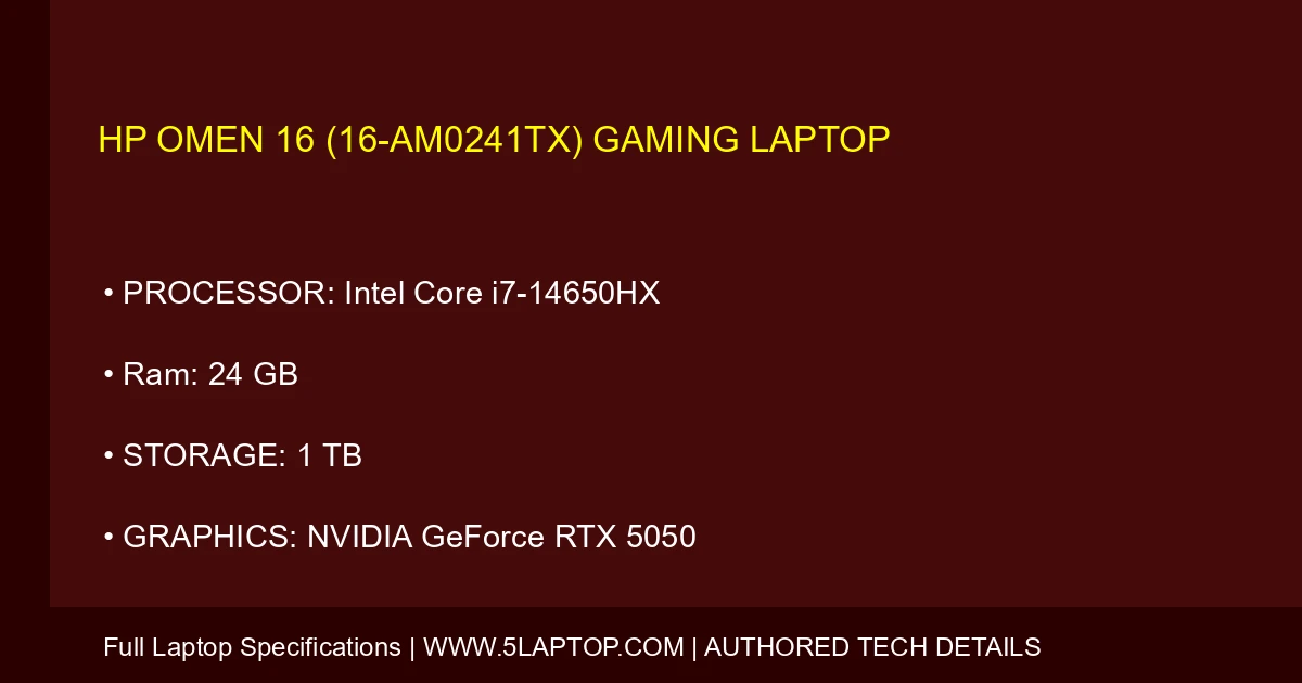 HP OMEN 16 (16-am0241tx) Gaming Laptop