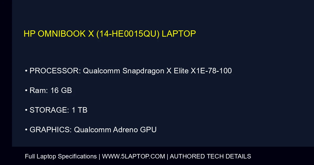 HP OmniBook X (14-he0015qu) Laptop