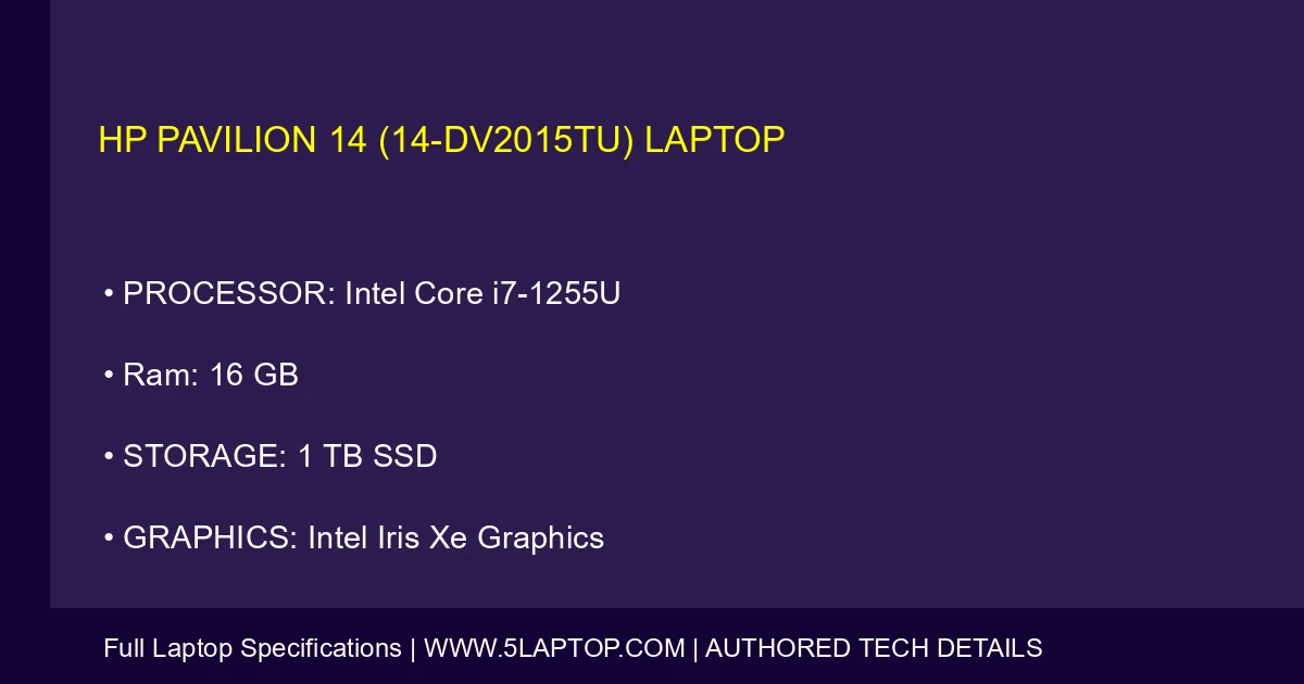 HP Pavilion 14 (14-dv2015tu) Laptop