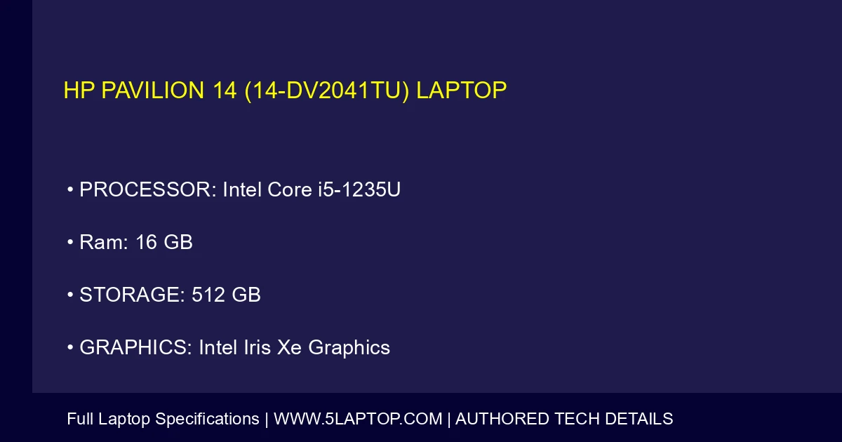 HP Pavilion 14 (14-dv2041tu) Laptop